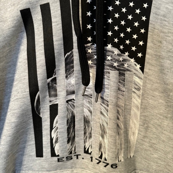 American Legends USA Flag Graphic Hoody Size Large - Picture 3 of 5